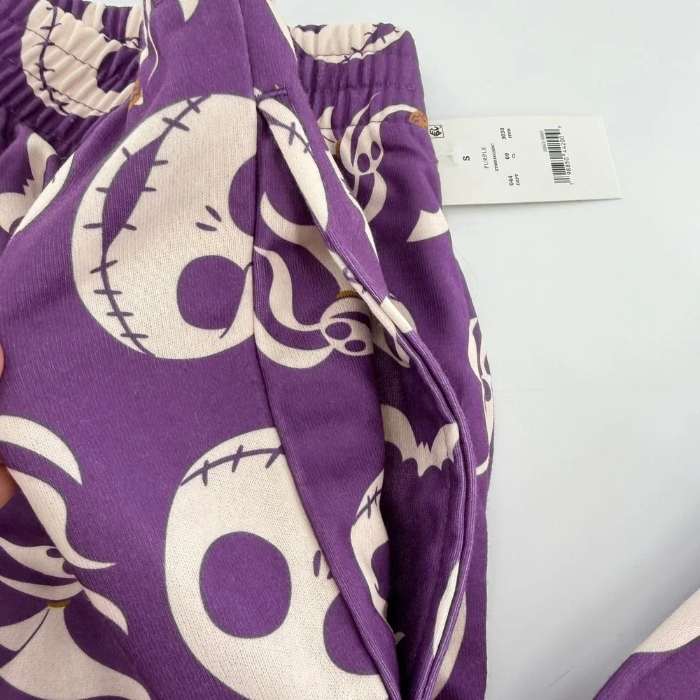 Disney Pajama Pants Nightmare Before Christmas Jack Skellington Small Purple New - Picture 5 of 5